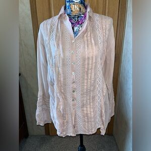 JP & Mattie - Sundance Long Sleeve Blouse Size Large